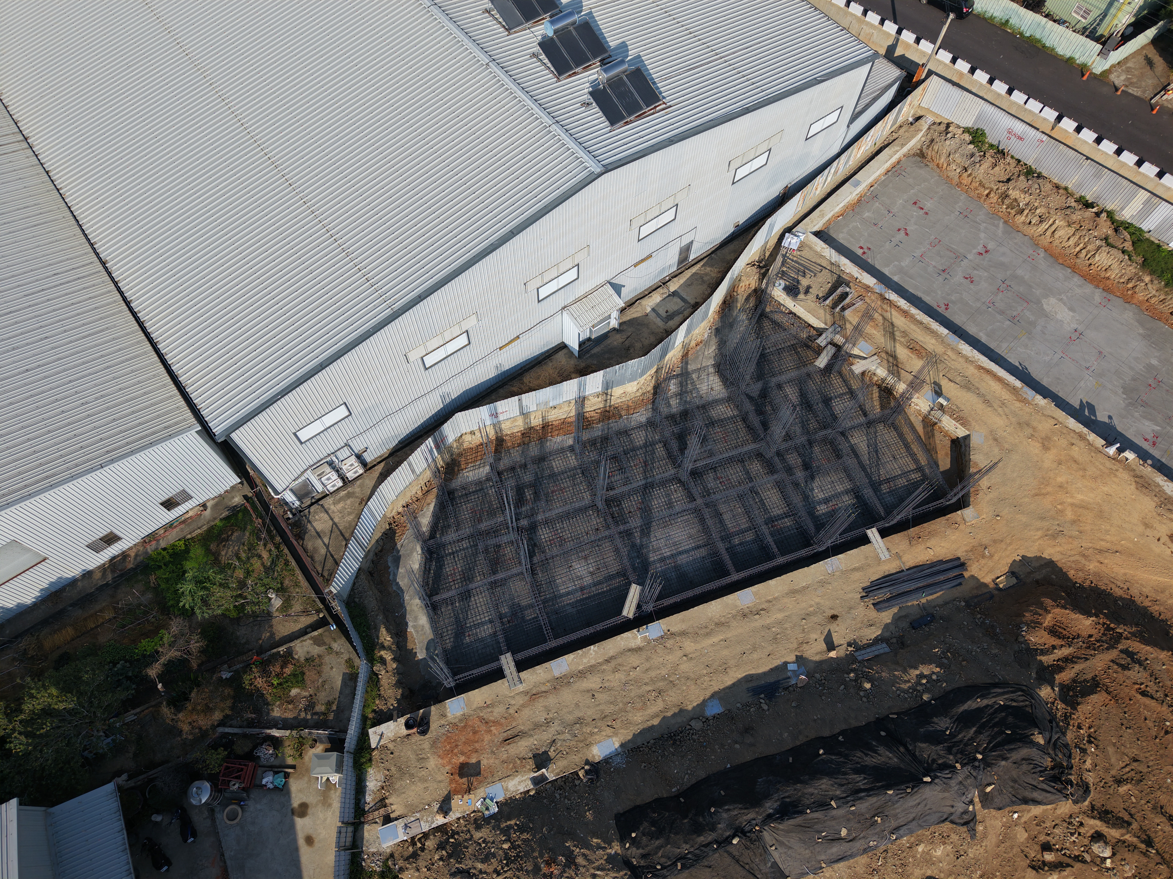 筏式基礎空拍施工紀錄